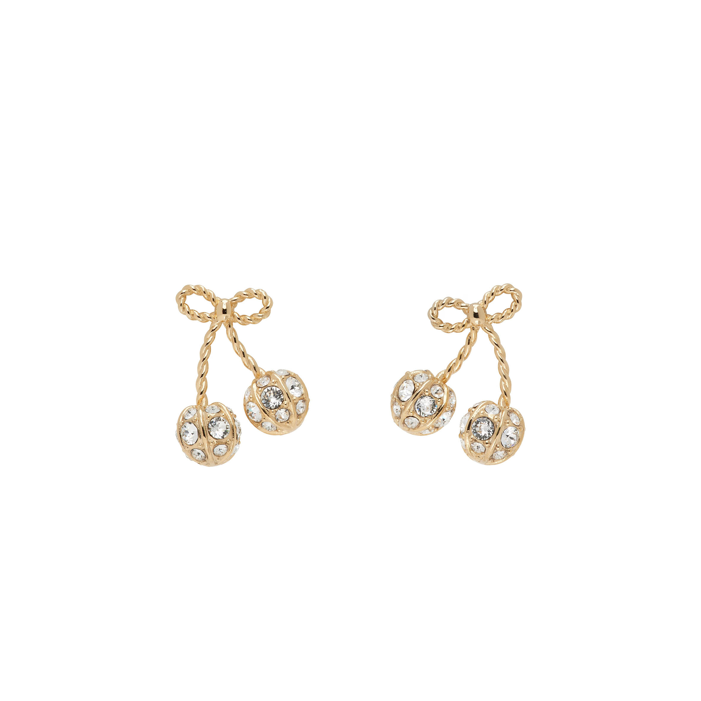 VALENTINO GARAVANI CHERRYFIC METAL & CRYSTAL EARRINGS 252807F022012
